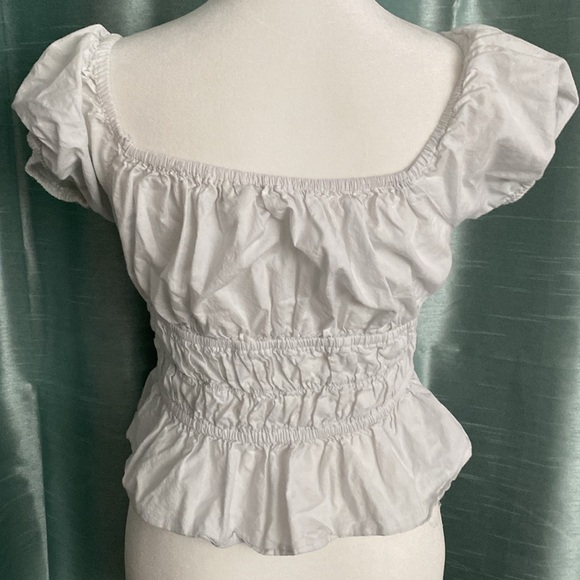 White Ruffled Top - Picture 2 of 4